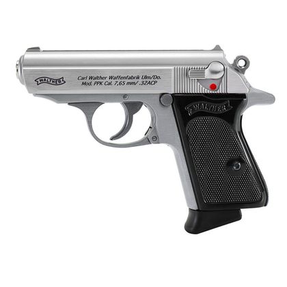 Walther PPK Gen 1 Stainless .32 ACP Compact Handgun - 6+1 Capacity