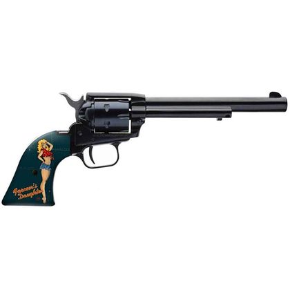 Rough Rider Pin Up Blued .22 LR Revolver - 6.5" Barrel, Custom Grips
