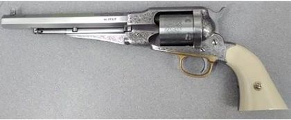 Taylors 1858 Remington .45 Colt Nickel Engraved SAO Revolver