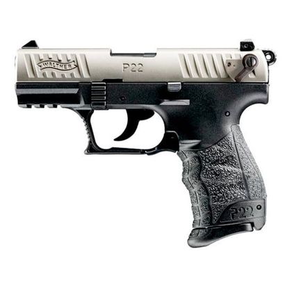 Walther P22 Gen 1 Nickel .22 LR Tactical Handgun - 10 Round Threaded Barrel