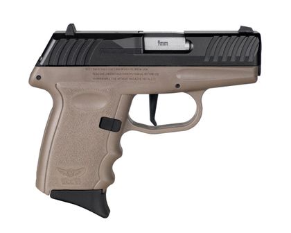 SCCY DVG1 Gen 1 9mm Compact Pistol - Black/Tan, Lightweight & Reliable