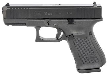 GLOCK 19 Gen 5 Compact 9mm Pistol - Black, 15+1 Capacity