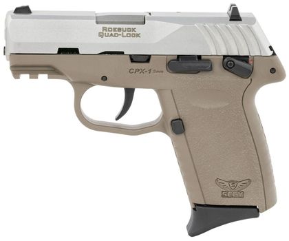 SCCY CPX-1 Gen3 9mm Compact Pistol, FDE Polymer & Stainless Slide