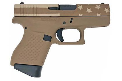 Glock G43 Gen 5 FDE Subcompact 9mm Pistol with US Flag Slide