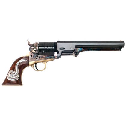 Cimarron Hollywood 1851 SAO Revolver, .38 Special, Rattlesnake Inlay