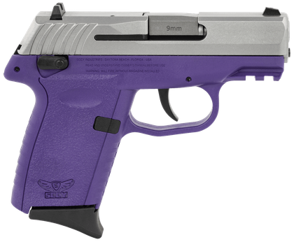 SCCY CPX-1 Gen 3 9mm Compact Pistol - Stainless & Purple Elegance
