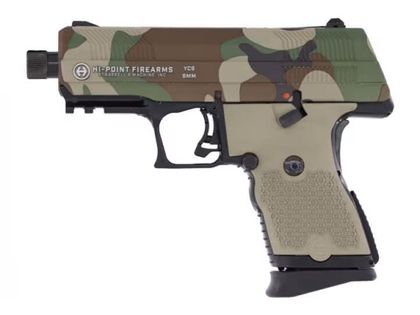 Hi-Point C-9 Gen 1 9mm Pistol - Woodland Camo, Striker-Fired, Threaded