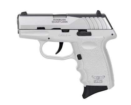 SCCY CPX-3 White Compact .380 ACP Pistol, 10+1 Capacity, DAO Action