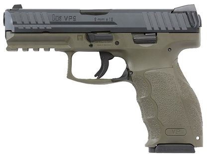 HK VP9 Gen 1 9mm Striker Pistol OD Green, Night Sights, 10+1 Rds