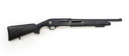 Monastor 103 Gen 1 Pump Action Shotgun - Matte Black, 12 GA, 18.5" Barrel
