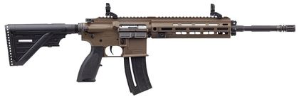 HK 416 Gen1 .22 LR Semi-Auto Rifle 16" FDE, Flip-Up Sights