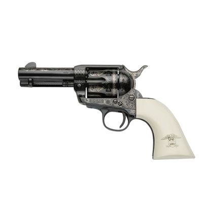 Pietta Liberty Eagle 9mm Engraved Revolver - 3.5" Ultra Ivory Grip