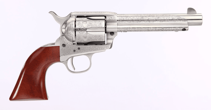 Uberti 1873 Cattleman Engraved .357 Mag Revolver - Stainless 5.5"