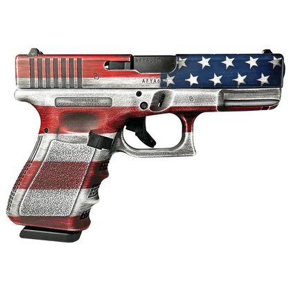 Glock 19 Gen 3 "American Pride" 9mm Pistol - USA Flag Finish, 15-Round
