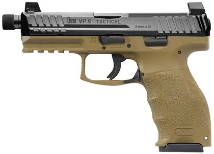 HK VP9 Tactical Gen 1 9mm SAO Pistol - FDE Night Sights, 10+1 Rounds