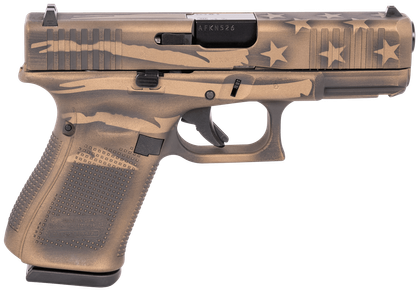 GLOCK 19 Gen 5 Battle Worn 9MM Double Action Handgun, 15-Round Capacity