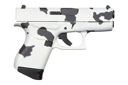 G43 Gen 1 Cow Print 9mm Semi-Auto Pistol - Stylish & Compact