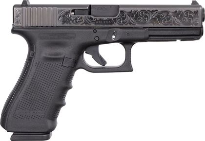 Glock 17 Gen4 9mm Striker-Fired Pistol | Black Polymer Frame | 17+1 Capacity