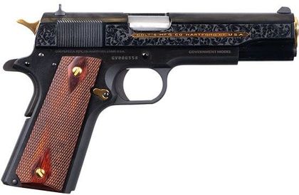 Colt 1911 Heritage .38 Super +P - Engraved Blued Masterpiece Pistol