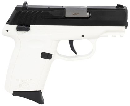 SCCY CPX-1 Gen3 9mm Compact DAO Pistol, White Frame, Black Slide