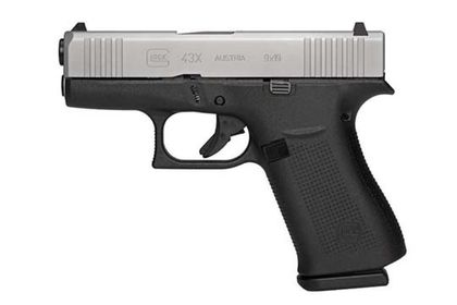 Glock G43X Gen 5 - Compact 9mm CC Pistol with Enhanced Safety & Grip