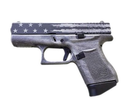 Glock 19X Gen 1 9mm Compact - Distressed Flag Cerakote Defense