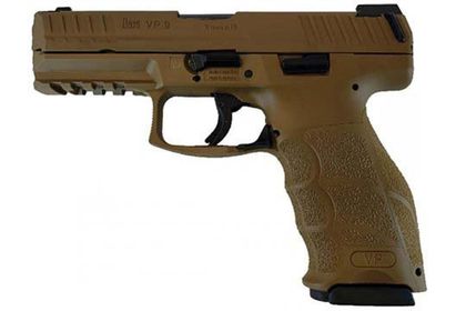 HK VP9 Gen 1 9mm Semi-Auto Pistol, Night Sights, FDE Cerakote Finish