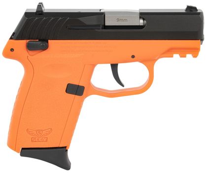 SCCY CPX-1 Gen3 9mm Compact DAO Handgun - Orange Grip, 10+1 Capacity