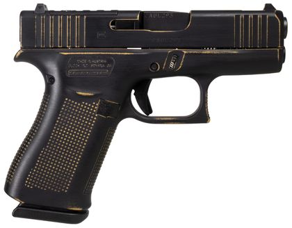 Glock G43X MOS 9mm "Stinger" Black/Gold Compact Pistol - Gen1