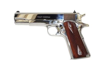 Colt Elite .38 Super SAO - High Polish Stainless with Rosewood Grip