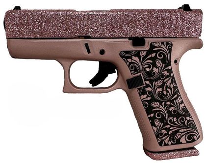 GLOCK G43X Gen 1 9mm Compact Pistol - Rose Glitter Edition, 10rd
