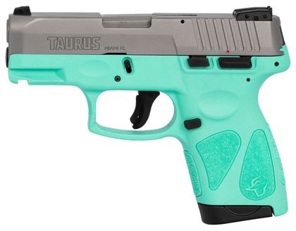 Taurus G2S 9mm Compact Pistol - Cyan Grip, 7+1 Capacity, Gen 2