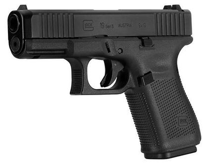 Glock 19 Gen 5 Compact 9mm Pistol - Black, 10rd, Safe Action Trigger