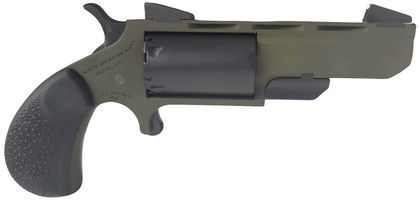 NAA Green Huntsman .22 LR Gen1 - Compact OD Green Revolver, 2" Barrel