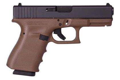 Glock G19 Gen 4 - 9mm Compact Pistol, FDE Finish, 15-Round Capacity