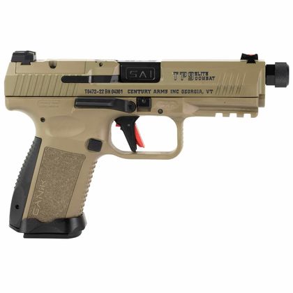 Canik TP9 Elite Combat 9mm Pistol - FDE, 18+1, Optics Ready