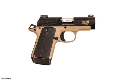 Kimber Micro 9 Hero 9mm - Desert Tan, Fiber Optic Precision Pistol