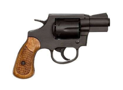ARMSCOR 206 Compact .38 Special Revolver - DA/SA, Wood Grip, Black Finish