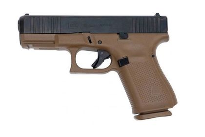 Glock 19 Gen 5 Compact 9mm Pistol - FDE/Black, 15+1 Rounds, Reliable Power