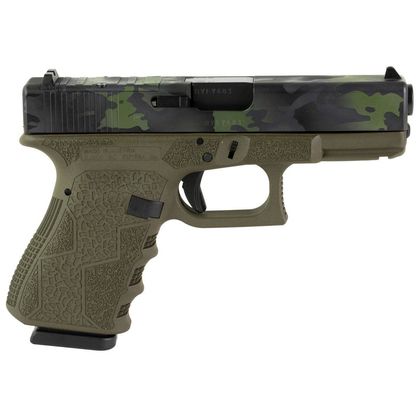 Glock 19 Gen3 Tactical 9mm Pistol | Olive Drab & Black Camo Finish