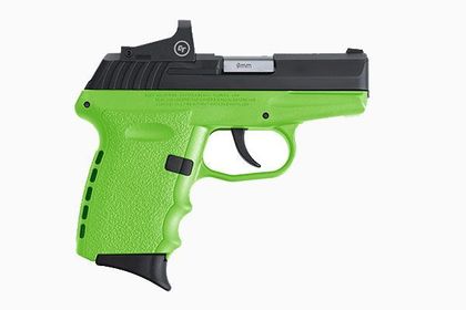SCCY CPX-2RD Lime Grip 9mm Pistol - Compact, Red Dot Sight