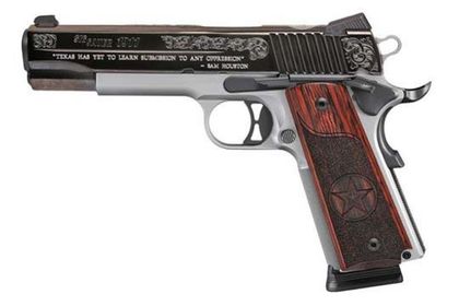 Sig Sauer 1911 Texas Silver Gen 1 .45 ACP Pistol - Rosewood Grip