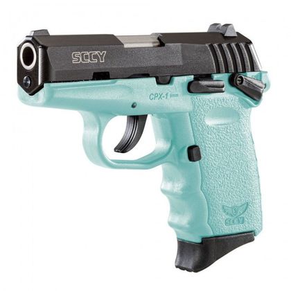 SCCY CPX-1 Compact 9mm DAO Pistol - Robin Egg Blue, 10-Rd, Safe & Stylish