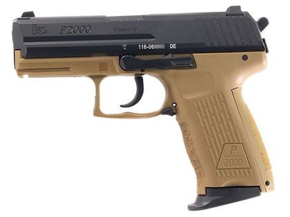 HK P2000 Gen3 9MM Compact Semi-Auto - Black/FDE Finish