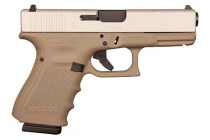 Glock G19 Gen 4 Compact 9mm - FDE & Aluminum Cerakote, 15-Round Capacity
