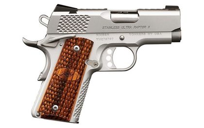 Kimber Ultra Raptor II 9mm Stainless Compact Pistol with Zebrawood Grips
