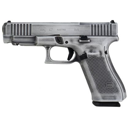 Glock 47 Gen5 MOS 9mm - Distressed Stormtrooper White, 17+1 Rounds