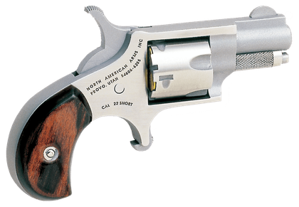 NAA Mini Revolver Gen 1 - .22 Short Rosewood Grip, Stainless Steel