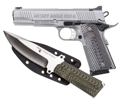 "DE1911GSS Elite .45 ACP Semi-Auto Pistol - Matte Stainless Excellence"