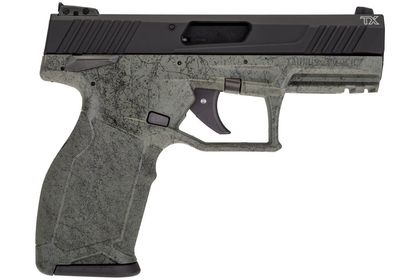 Taurus TX22 Gen 1 .22 LR SAO Pistol - Black & Green Splatter Finish